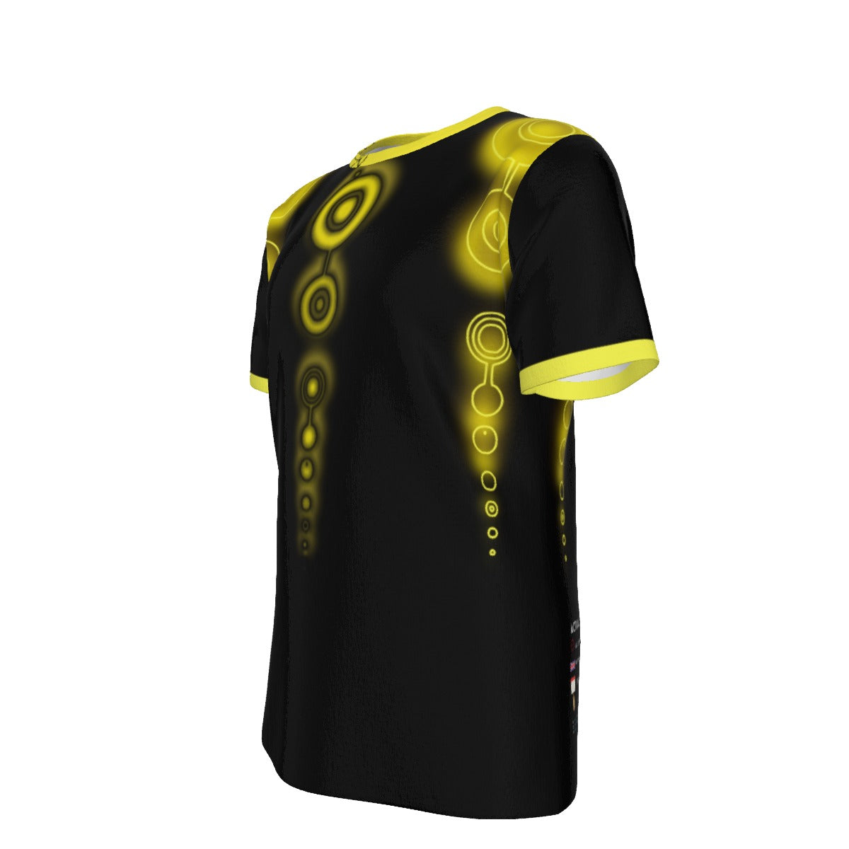 Crop Circle Yellow and Black - O-Neck T-Shirt