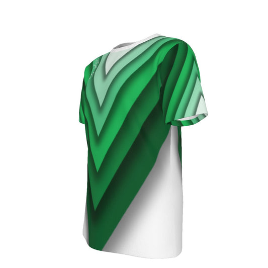Triangle Green Pattern - O-Neck T-Shirt