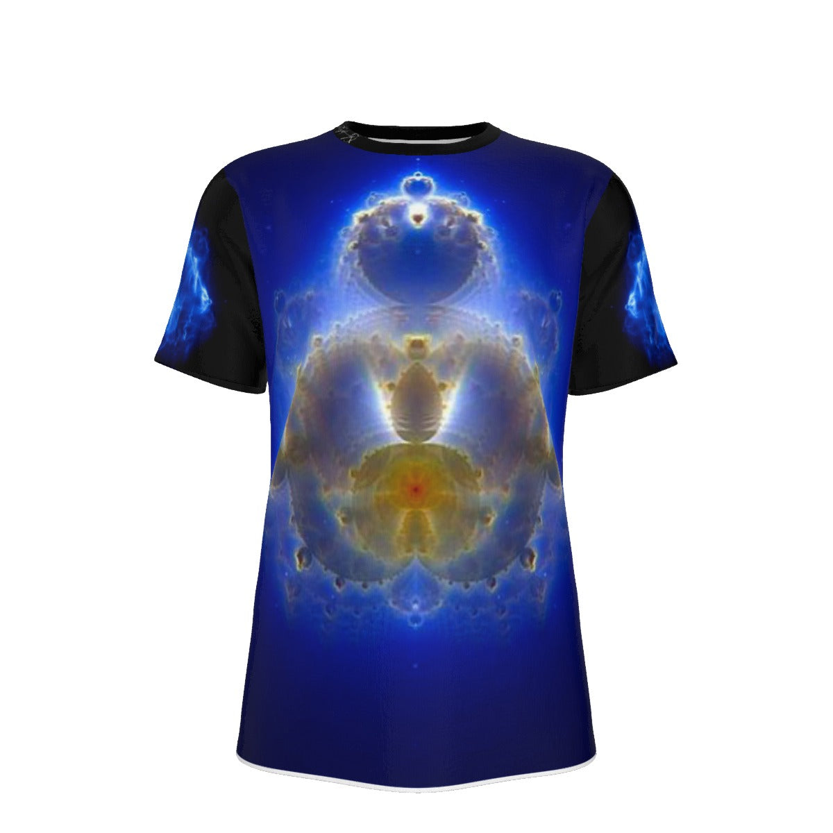 Buddhabrot Fractal Blue/Black Fractal - O-Neck T-Shirt