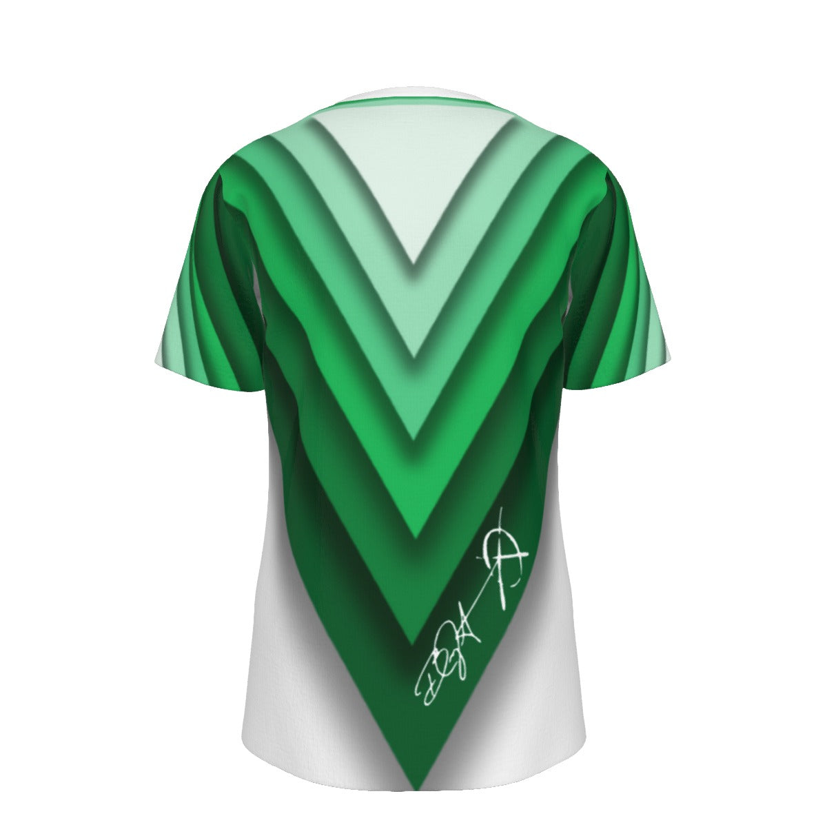 Triangle Green Pattern - O-Neck T-Shirt