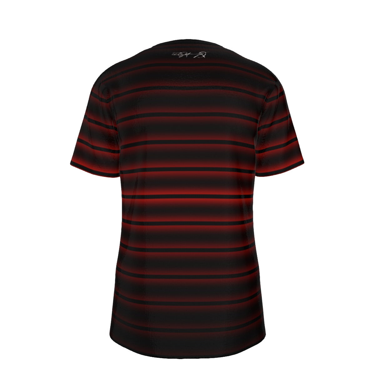 Red & Black Hori. Stripe - O-Neck T-Shirt