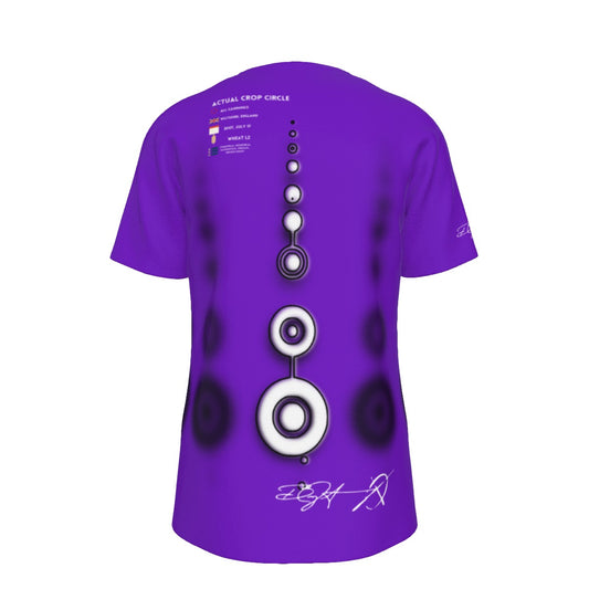 CROP CIRCLE Purple Men's O-Neck T-Shirt
