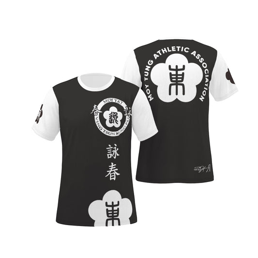 MOY YAT MOY TUNG Black & White O-Neck T-Shirt