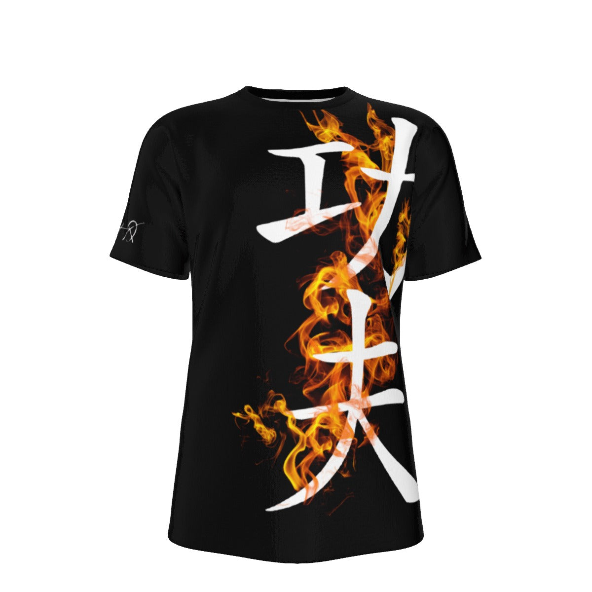 Wing Chun KungFu w Flames Black - O-Neck T-Shirt