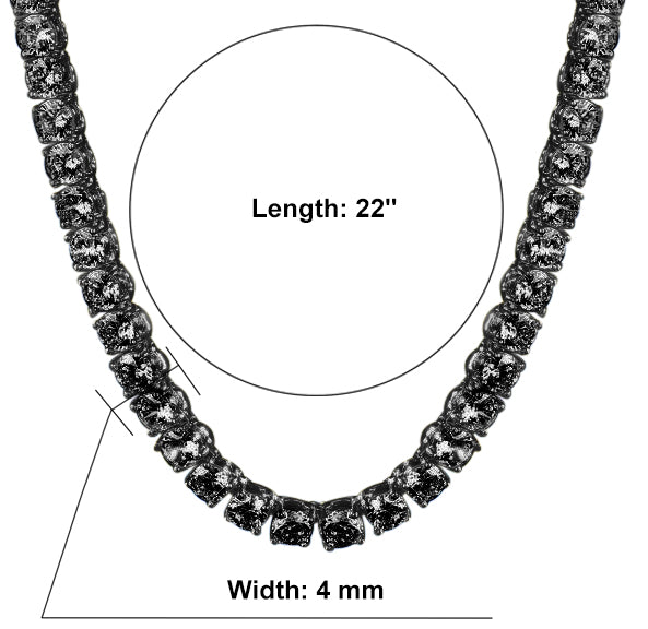 4MM TENNIS CHAIN AAA CZ 925 SILVER by SPARKLE