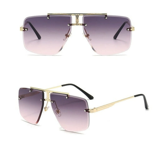 Fashion Frameless Driving Glasses with Summer Gradient