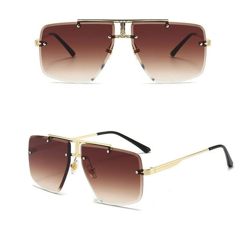Fashion Frameless Driving Glasses with Summer Gradient