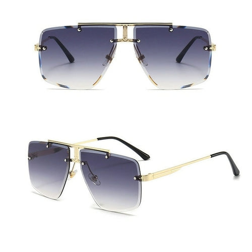 Fashion Frameless Driving Glasses with Summer Gradient
