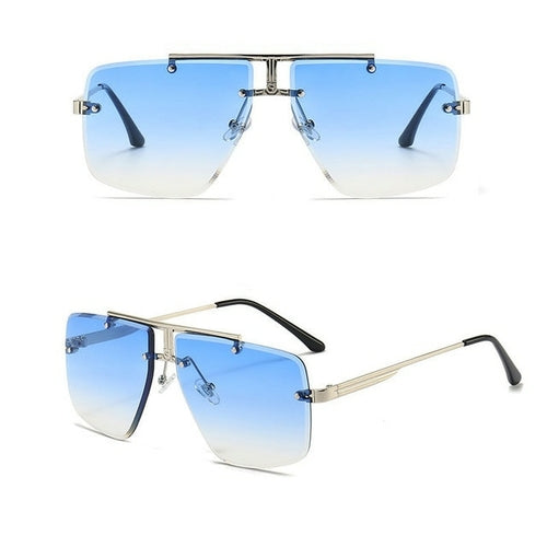 Fashion Frameless Driving Glasses with Summer Gradient
