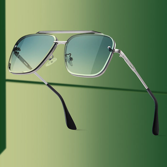 New Gradient Sunglasses Big Metal Frame