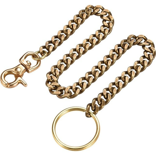 39cm Long Solid Pure Brass Trouser Jean Wallet Chain Keychain For