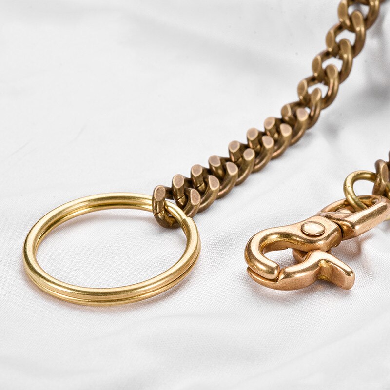 39cm Long Solid Pure Brass Trouser Jean Wallet Chain Keychain For