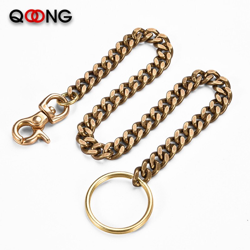 39cm Long Solid Pure Brass Trouser Jean Wallet Chain Keychain For