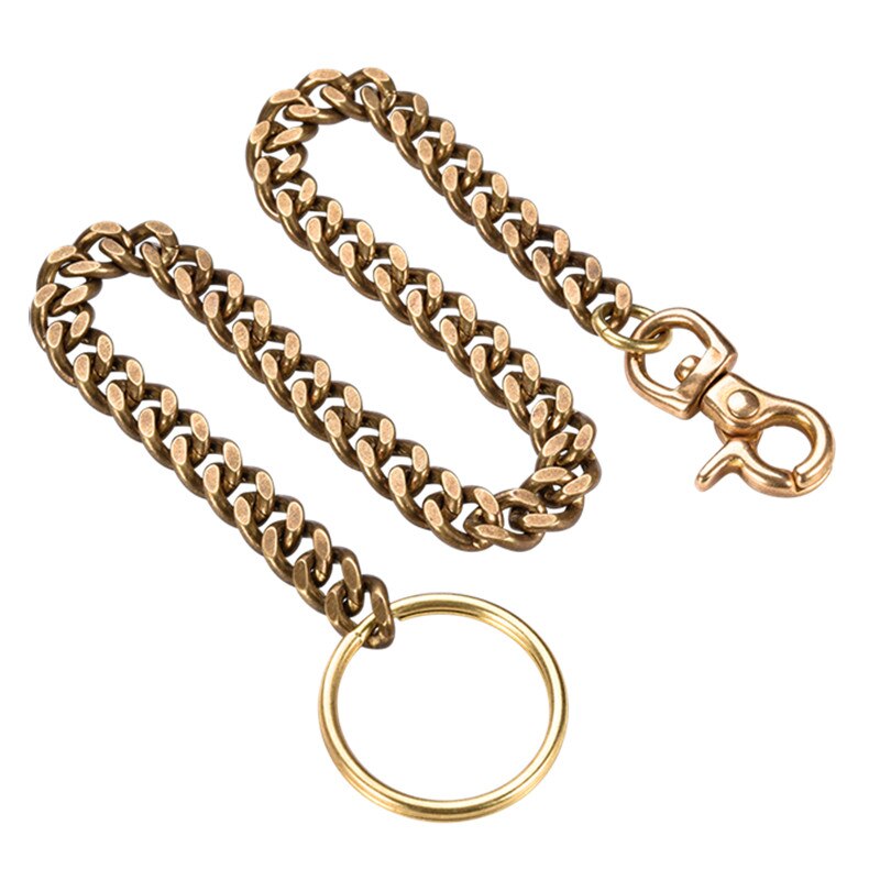 39cm Long Solid Pure Brass Trouser Jean Wallet Chain Keychain For