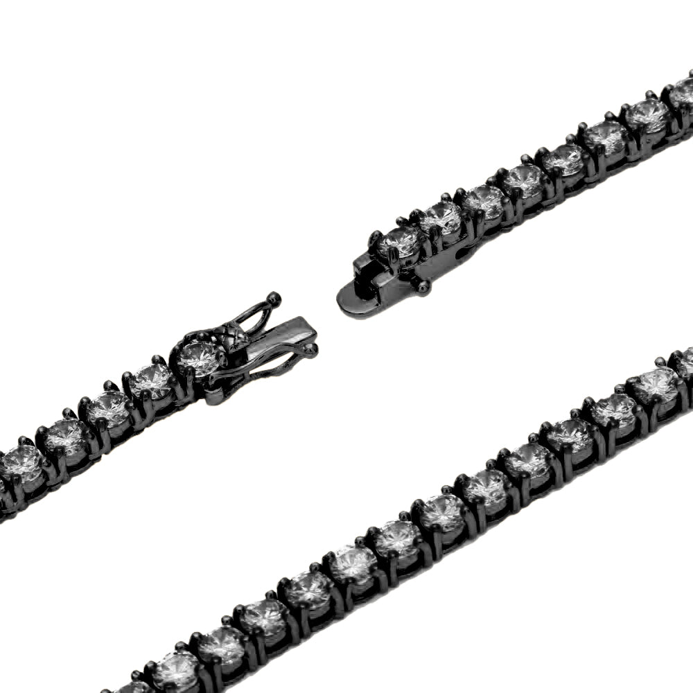 4MM TENNIS CHAIN AAA CZ 925 SILVER by SPARKLE