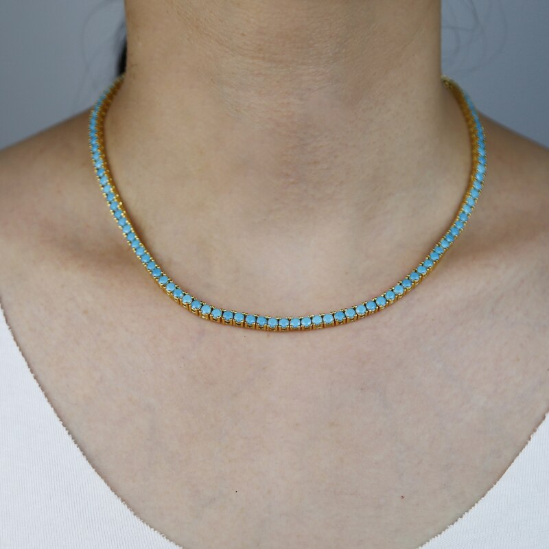 3MM TENNIS CHAIN Turquoise