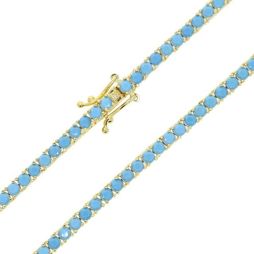 3MM TENNIS CHAIN Turquoise