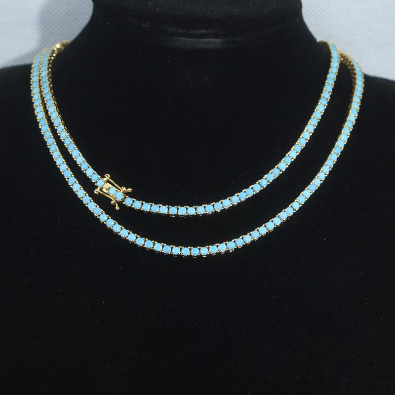 3MM TENNIS CHAIN Turquoise