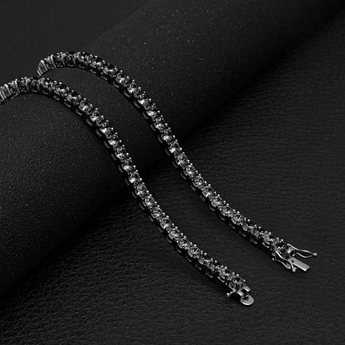 4MM TENNIS CHAIN AAA CZ 925 SILVER by SPARKLE