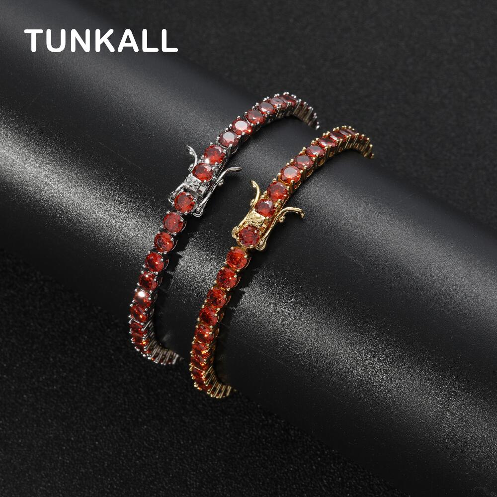 4MM TENNIS BRACELET Ruby Red by TRENDY