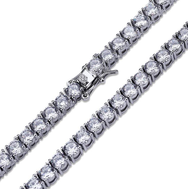 3MM TENNIS CHAIN AAA CZ 925 SILVER by SPARKLE