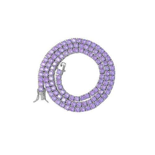 4MM TENNIS CHAIN Light Purple COPPER