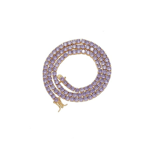 4MM TENNIS CHAIN Light Purple COPPER