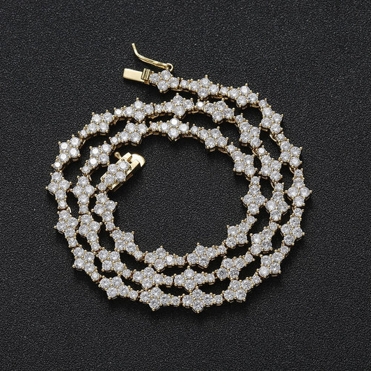 3.0 CUBIC TENNIS CHAIN BRASS by TRENDY