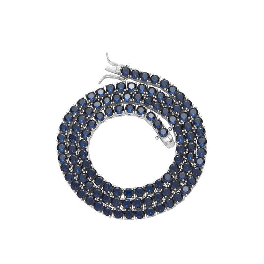 4MM TENNIS CHAIN Dark Blue by SWAYED
