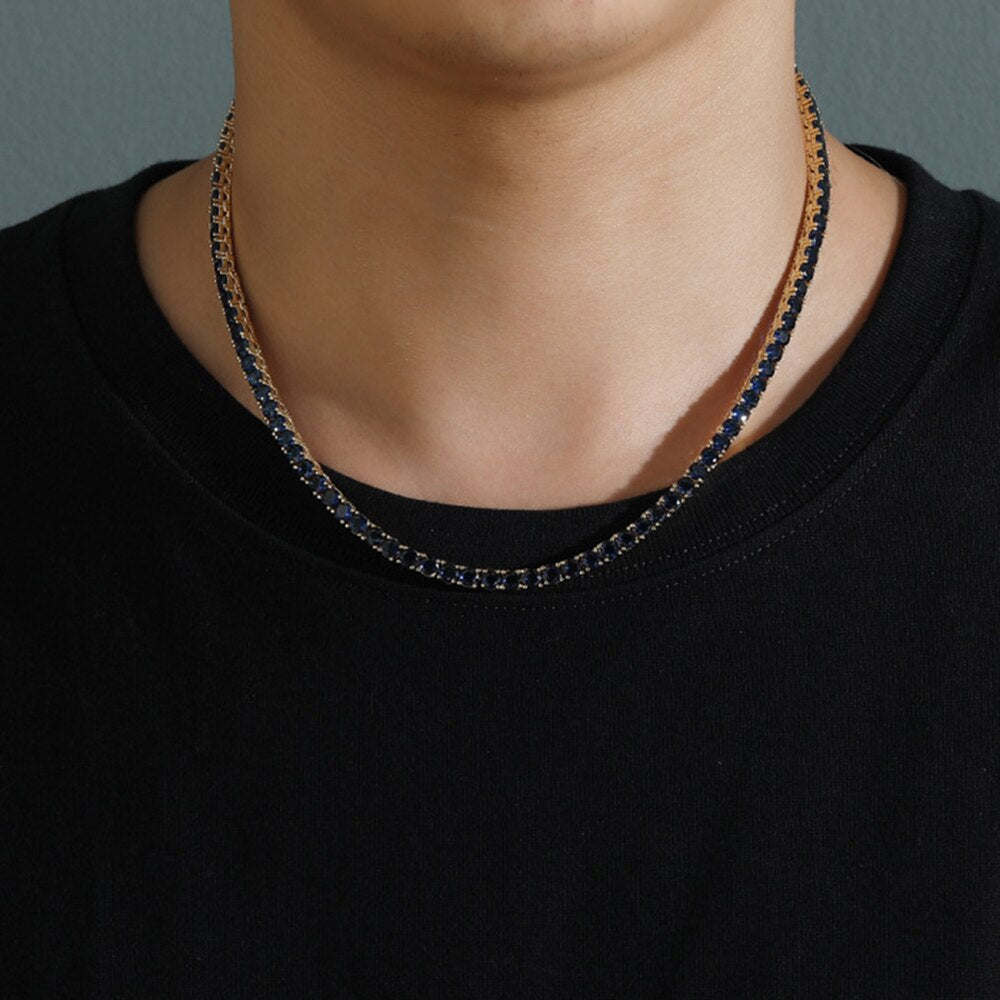 4MM TENNIS BRACLET Dark Blue stones