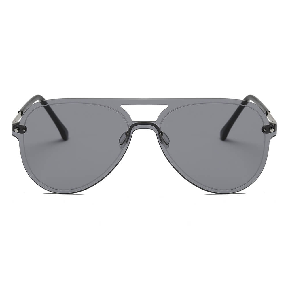 BELFAST | Flat Single Lens Aviator Fashion Sunglasses