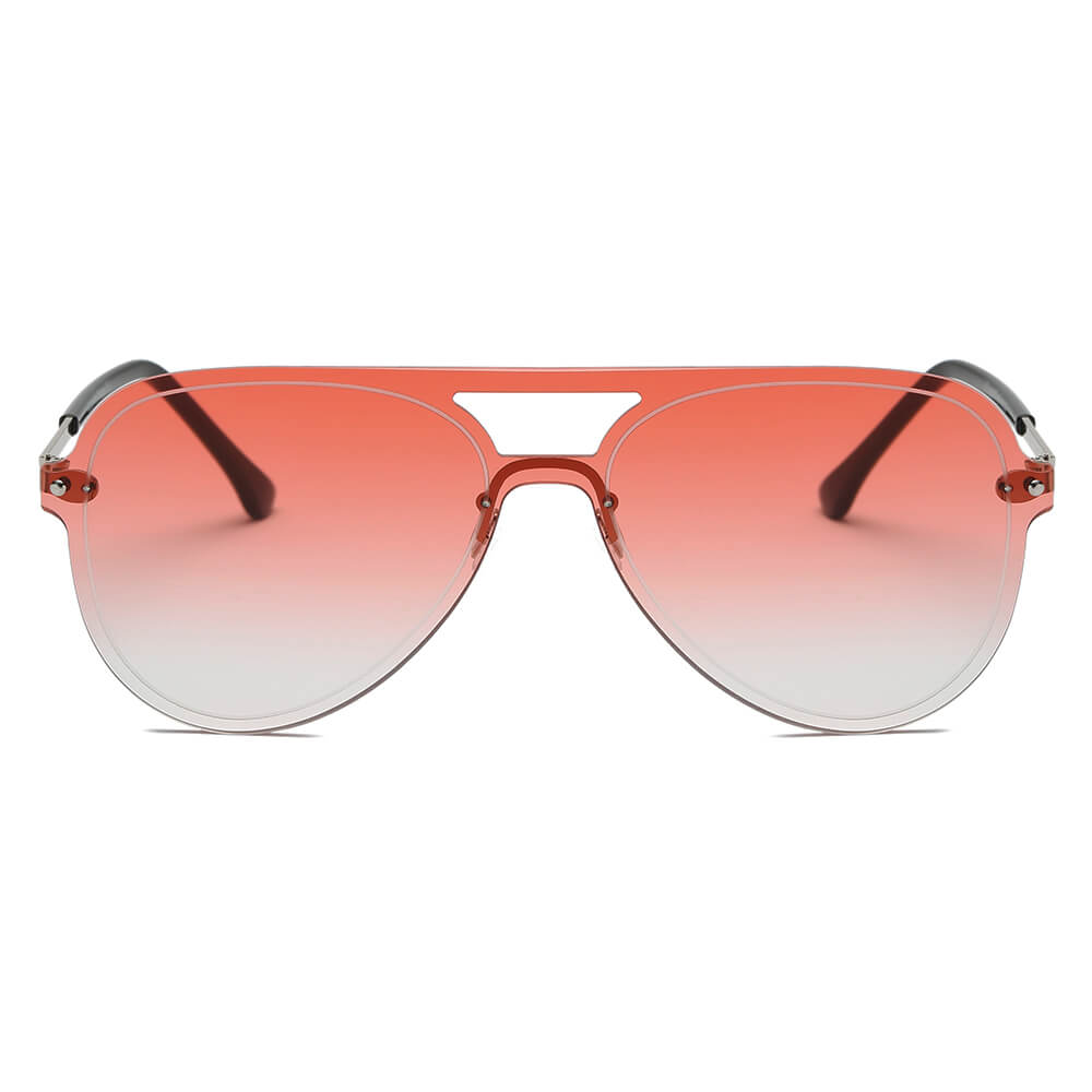 BELFAST | Flat Single Lens Aviator Fashion Sunglasses