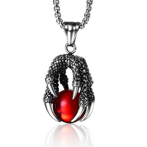 Classic Domineering Dragon Claw Stainless Steel Necklace For Men Punk
