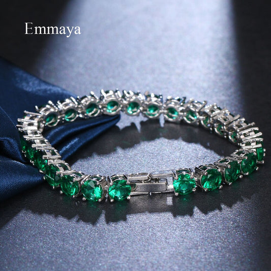 5MM Emerald Green TENNIS BRACELET by TRENDY