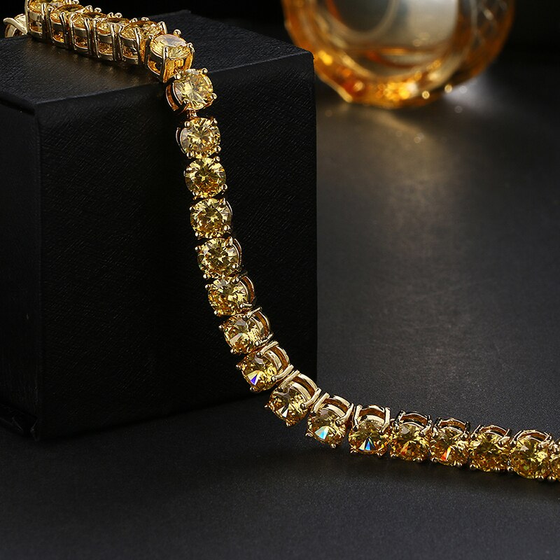 5MM TENNIS BRACELET Golden Stones AAA CZ