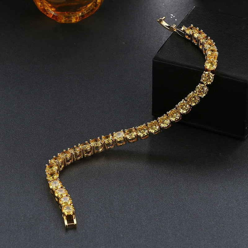 5MM TENNIS BRACELET Golden Stones AAA CZ