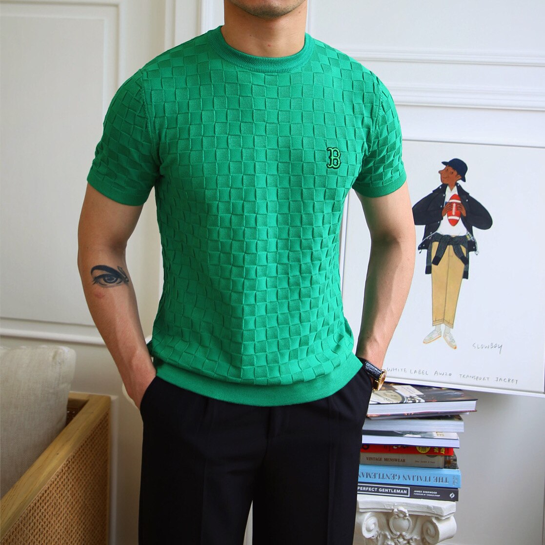 Embroidered "B" Short Sleeve T-Shirt