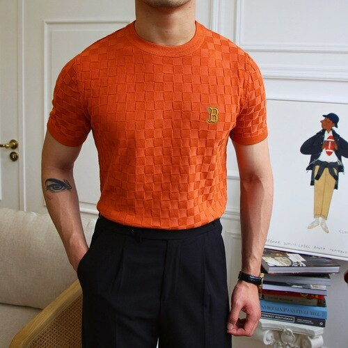 Embroidered "B" Short Sleeve T-Shirt