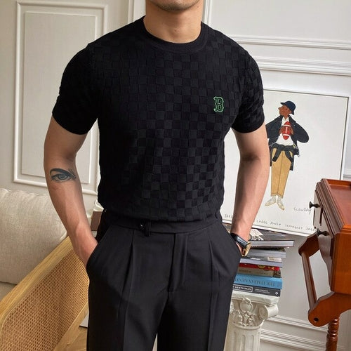 Embroidered "B" Short Sleeve T-Shirt