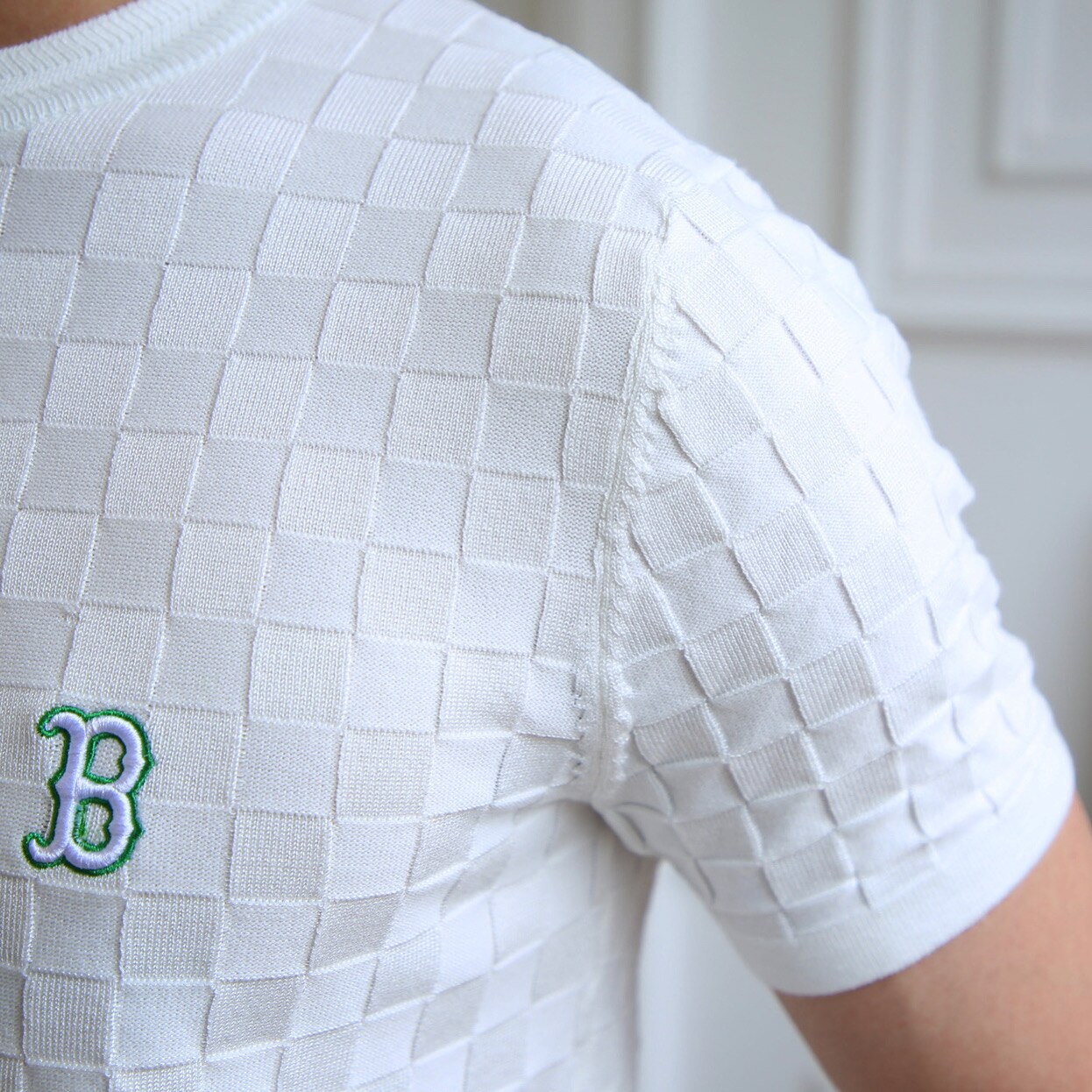Embroidered "B" Short Sleeve T-Shirt