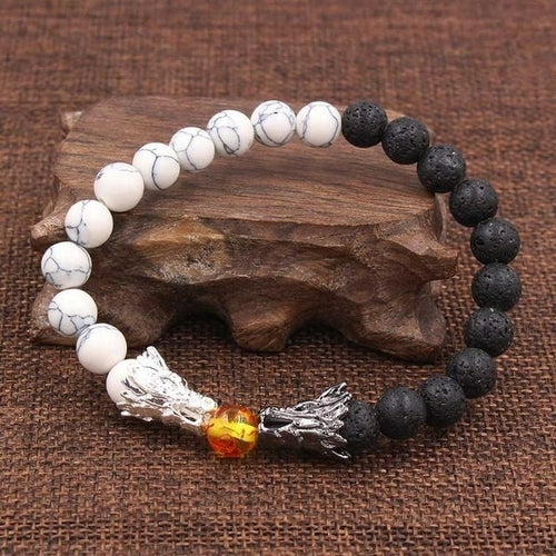 Fashion Volcanic Stone Dragon Bracelet