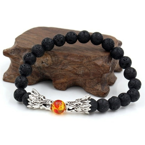 Fashion Volcanic Stone Dragon Bracelet