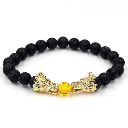 Fashion Volcanic Stone Dragon Bracelet