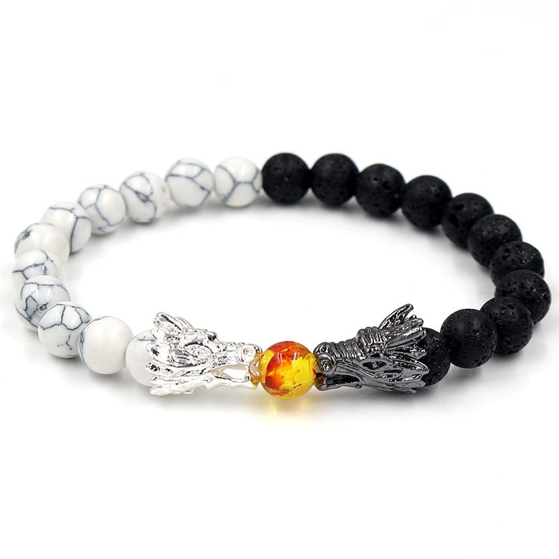 Fashion Volcanic Stone Dragon Bracelet