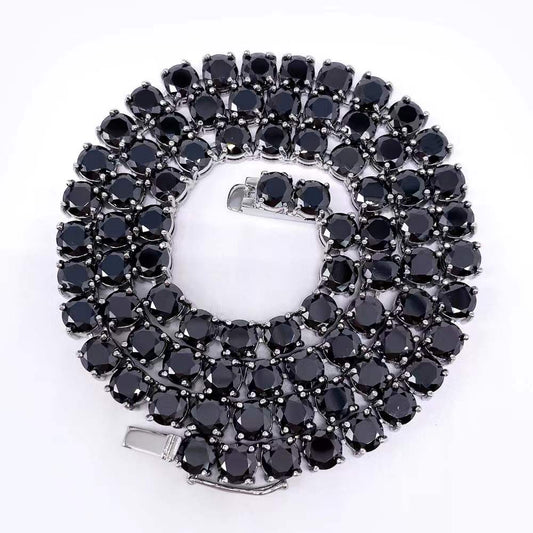 6MM TENNIS CHAIN Black Stones CZ