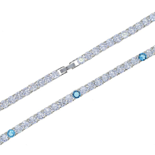 5MM TENNIS CHAIN Two Tone AAA CZ by FIRSTSIGHT