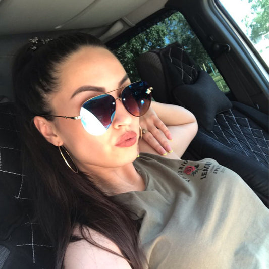 Luxury Designer Rimless Sunglasses Year Round Fashion