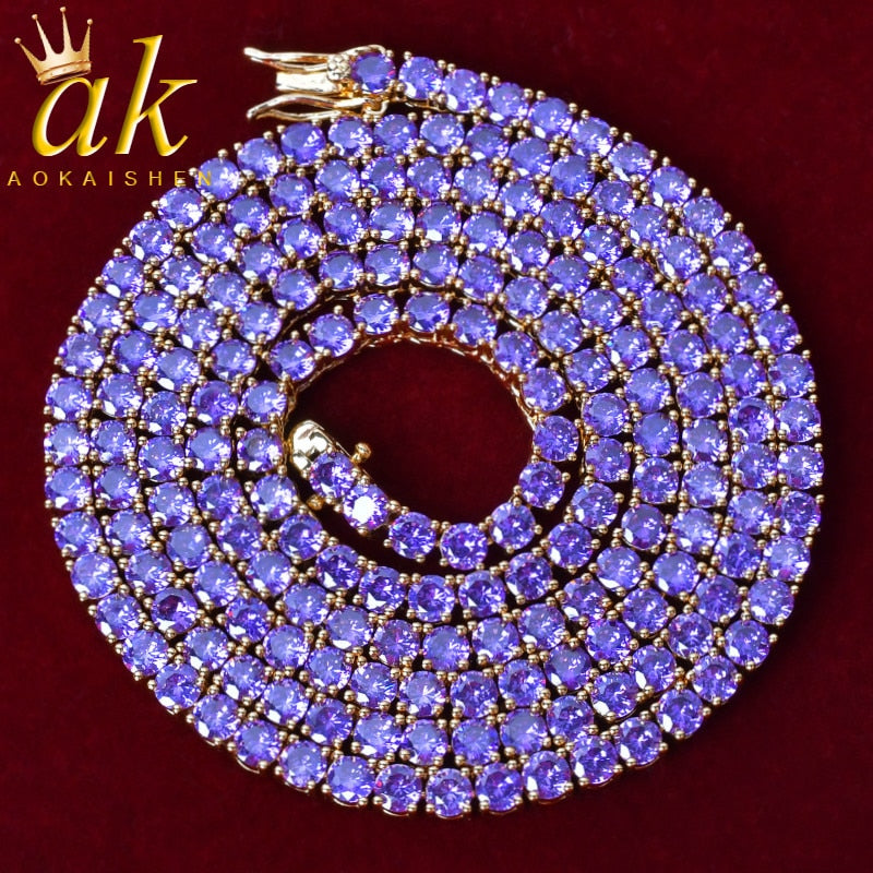 4MM/5MM TENNIS CHAIN AA CZ by AOKAISHEN