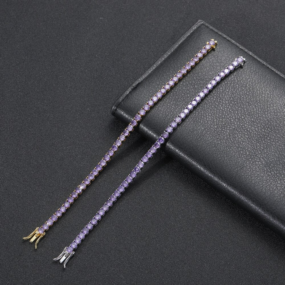 4MM TENNIS BRACELET light purple