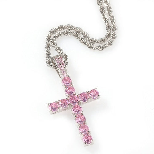 4MM TENNIS CHAIN with CROSS by Uwin